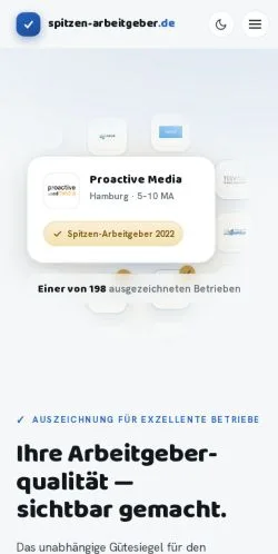 Anteprima del sito Spitzen-Arbeitgeber, media di Germania per articoli sponsorizzati