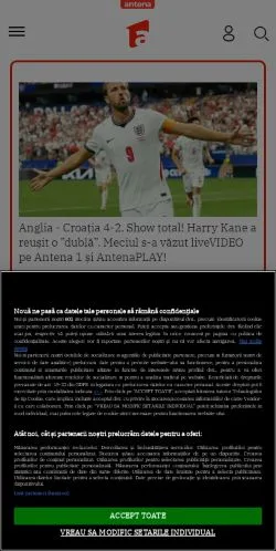 Sponsorlu makaleler için Romanya medyası Antena 1 sitesinin önizlemesi