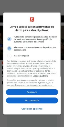 Vista previa del sitio Diario Correo, medio de Perú para artículos patrocinados