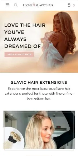 Anteprima del sito I Love Slavic Hair, media di Stati Uniti per articoli sponsorizzati