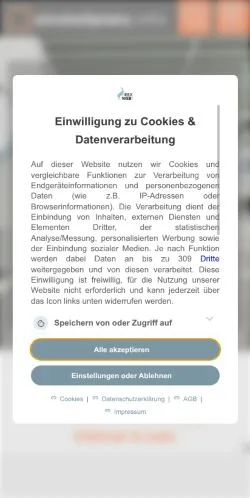 Anteprima del sito Einstellplatz, media di Germania per articoli sponsorizzati