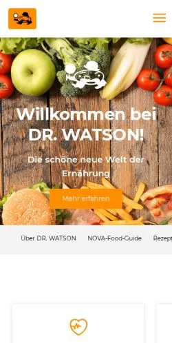스폰서 기사용 독일 매체 Dr. Watson Der Food Detektiv 사이트 미리보기