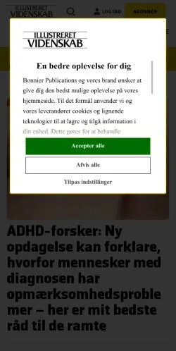 Forhåndsvisning af Illustreret Videnskab, medie fra Danmark til sponsorerede artikler