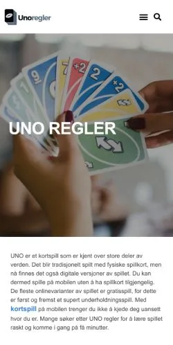 Podgląd witryny UNO Regler, medium z kraju Norwegia do artykułów sponsorowanych
