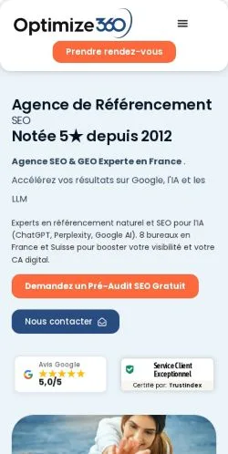 Aperçu du site Optimize 360, référencé pour publier un article sponsorisé