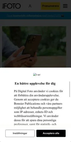 Anteprima del sito Bonnier Digital FOTO, media di Svezia per articoli sponsorizzati
