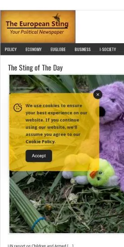 Anteprima del sito The European Sting, media di Stati Uniti per articoli sponsorizzati