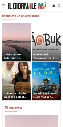 Anteprima del sito Il Giornale Italië, media di Paesi Bassi per articoli sponsorizzati