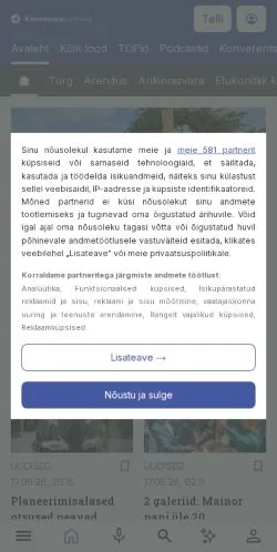 Anteprima del sito Kinnisvarauudised, media di Estonia per articoli sponsorizzati