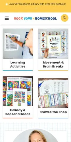 Anteprima del sito Rock Your Homeschool, media di Stati Uniti per articoli sponsorizzati