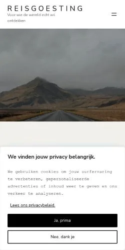 Anteprima del sito Reisgoesting, media di Belgio per articoli sponsorizzati