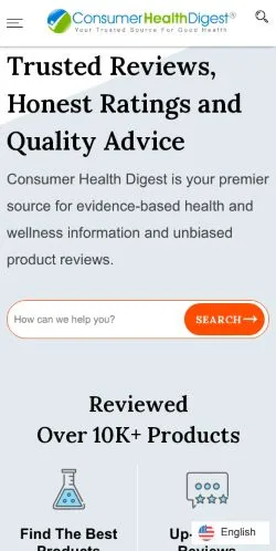 Anteprima del sito Consumer Health Digest, media di Stati Uniti per articoli sponsorizzati