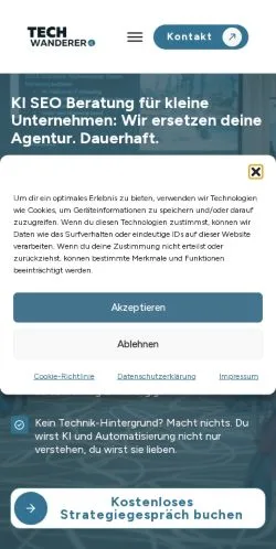 Voorbeeld van de site Techwanderer, medium uit Duitsland voor gesponsorde artikelen