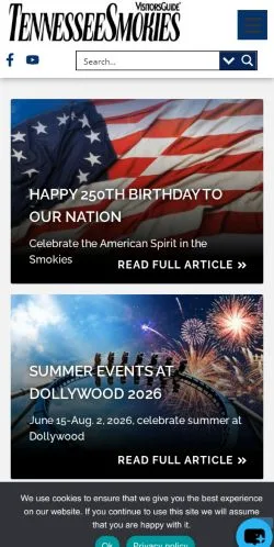 Anteprima del sito Tennessee Smokies Guide, media di Stati Uniti per articoli sponsorizzati