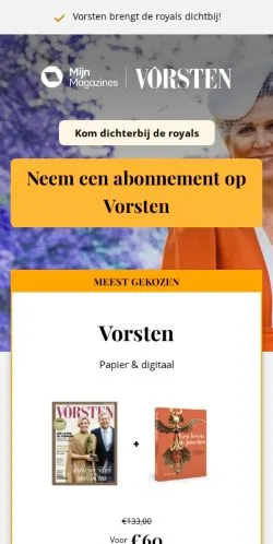 Preview of the Vorsten website, a media outlet in Netherlands for sponsored articles