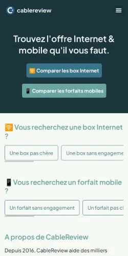 スポンサード記事向けのフランスメディア、CableReviewのサイトプレビュー