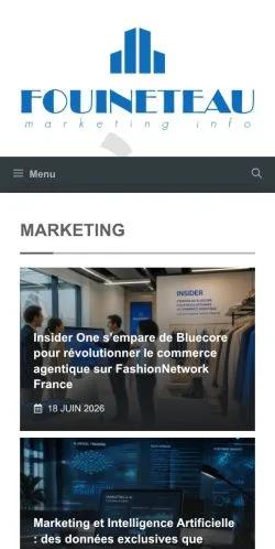 Pré-visualização do site Marketing info, meio de França para artigos patrocinados