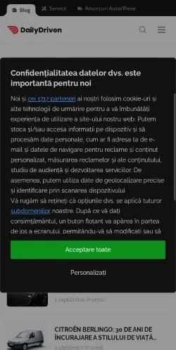 Vorschau der Website DailyDriven, Medium aus Rumänien für gesponserte Artikel
