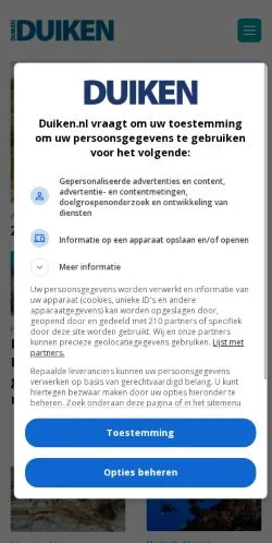Podgląd witryny Duiken, medium z kraju Holandia do artykułów sponsorowanych