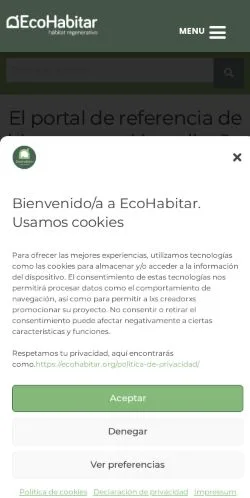 Preview of the Eco Habitar website, a media outlet in United States for sponsored articles