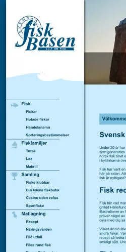 Vorschau der Website Fiskbasen, Medium aus Schweden für gesponserte Artikel