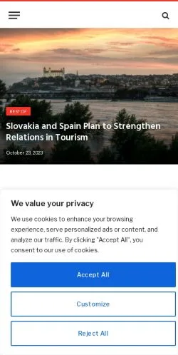 Anteprima del sito Welcome to Bratislava, media di Stati Uniti per articoli sponsorizzati