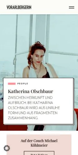 Anteprima del sito Vorarlbergerin, media di Austria per articoli sponsorizzati