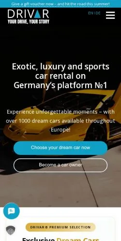 Anteprima del sito DRIVAR, media di Germania per articoli sponsorizzati