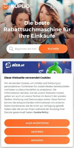 Anteprima del sito Kuplio, media di Austria per articoli sponsorizzati