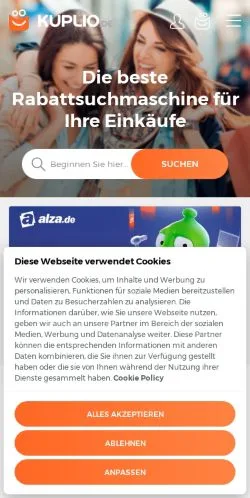 Preview of the Kuplio website, a media outlet in Germany for sponsored articles