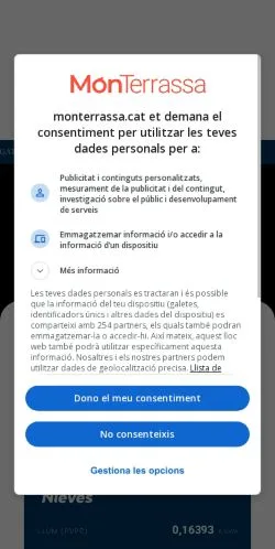 스폰서 기사용 미국 매체 MónTerrassa 사이트 미리보기