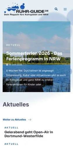 Aperçu du site Ruhr-Guide, média de Allemagne pour articles sponsorisés