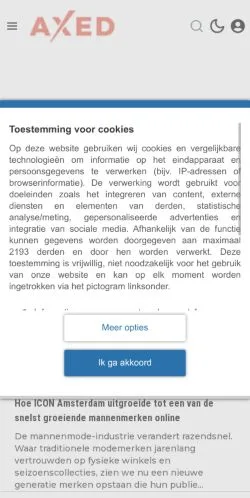 Vorschau der Website Axed, Medium aus Niederlande für gesponserte Artikel