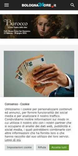 Anteprima del sito Bologna24ore, media di Italia per articoli sponsorizzati