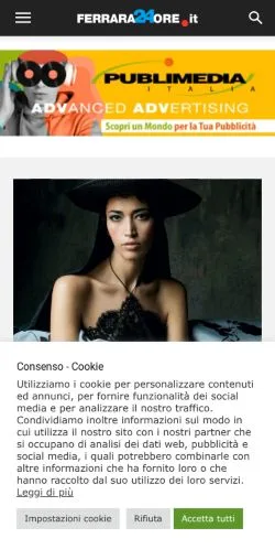 스폰서 기사용 이탈리아 매체 Ferrara24ore 사이트 미리보기
