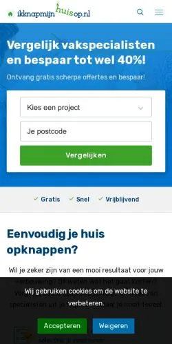 Podgląd witryny Ik Knap Mijn Huis Op, medium z kraju Holandia do artykułów sponsorowanych