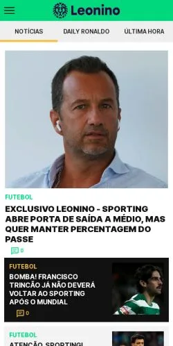 Anteprima del sito Leonino, media di Portogallo per articoli sponsorizzati