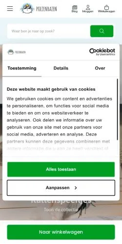 Anteprima del sito Poezenbazen, media di Paesi Bassi per articoli sponsorizzati