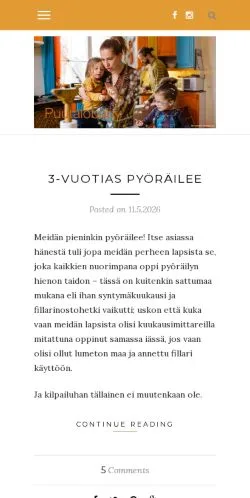 Anteprima del sito Puutalobaby, media di Finlandia per articoli sponsorizzati