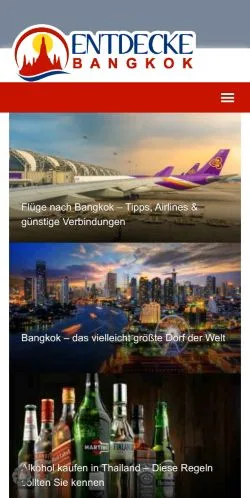 Anteprima del sito Entdecke Bangkok, media di Germania per articoli sponsorizzati