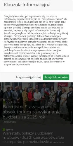 Anteprima del sito Calisia, media di Polonia per articoli sponsorizzati