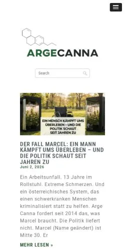 Anteprima del sito ARGE CANNA, media di Austria per articoli sponsorizzati