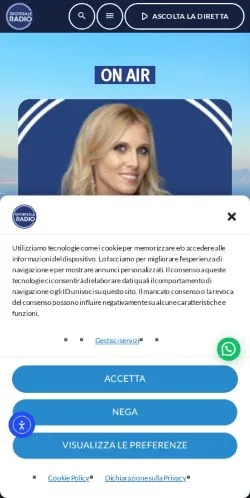 Podgląd witryny Giornale Radio, medium z kraju Włochy do artykułów sponsorowanych
