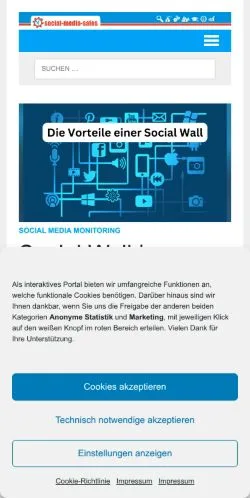 Podgląd witryny social-media-sales.de, medium z kraju Niemcy do artykułów sponsorowanych