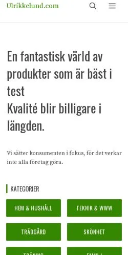 Anteprima del sito Ulrikkelund, media di Svezia per articoli sponsorizzati