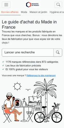 스폰서 기사용 프랑스 매체 Marques De France 사이트 미리보기