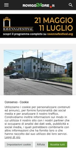 Anteprima del sito Rovigo24Ore, media di Italia per articoli sponsorizzati