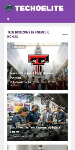 Aperçu du site Techoelite, média de États-Unis pour articles sponsorisés