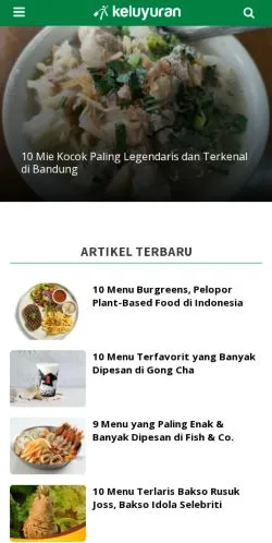 Anteprima del sito Keluyuran, media di Indonesia per articoli sponsorizzati
