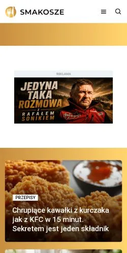 Podgląd witryny Smakosze, medium z kraju Polska do artykułów sponsorowanych